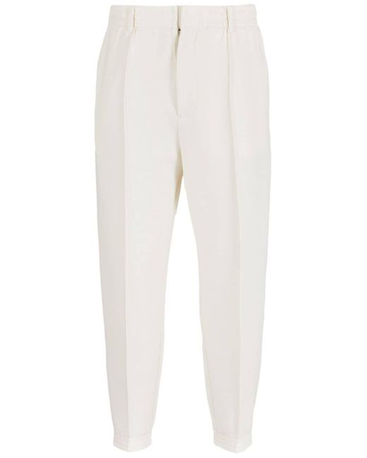 Pantalon de jogging à coupe fuselée Emporio Armani pour homme en coloris White
