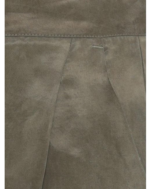 Emme Green Pleated Wide-Leg Trousers