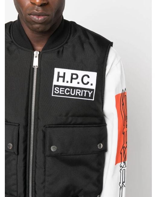 Heron Preston Black H.P.C. Security Gilet for men