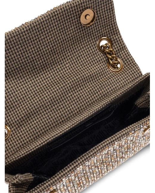 Kurt Geiger Brown Mittelgroße Kensington Tasche mit Kristallverzierung