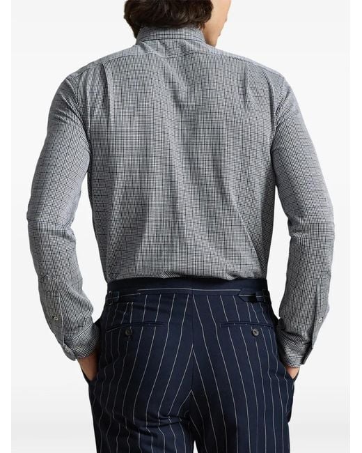Polo Ralph Lauren Gray Checked-Patterned Shirt for men