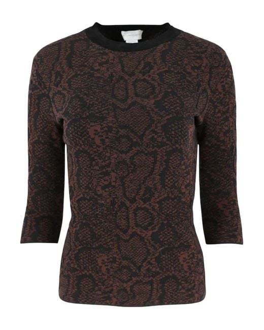 Stella McCartney Black Snake-Print Quarter-Sleeve T-Shirt