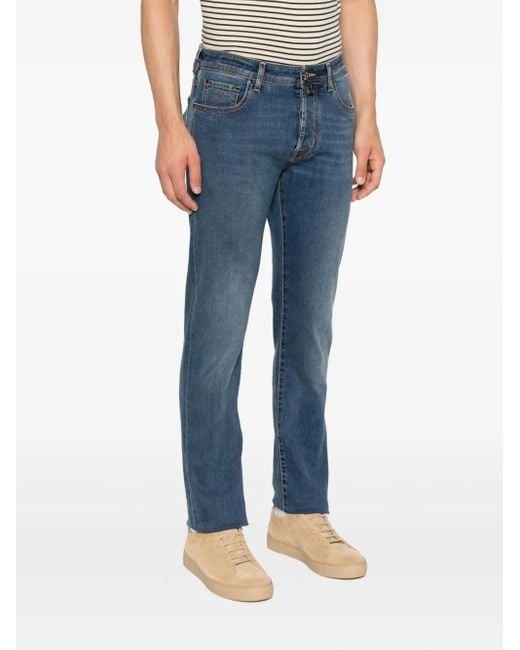 Jacob Cohen Blue Bard Button-Fly Jeans for men
