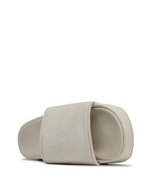 Y-3 White Slip-On Slides for men
