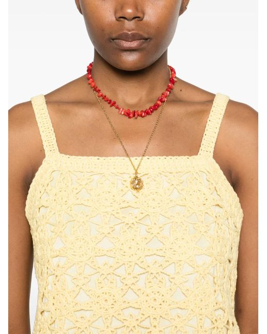 Top de ganchillo Maje de color Natural