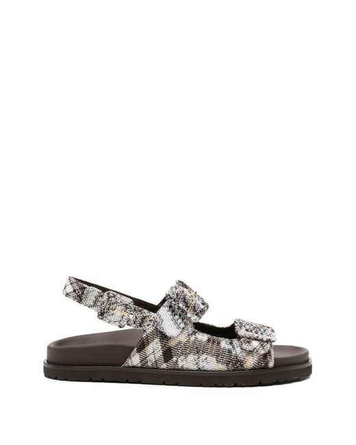 Missoni White Buckle Strap Sandals