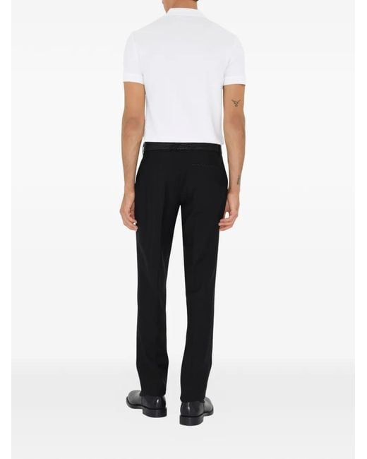 Burberry White Cotton Polo Shirt for men