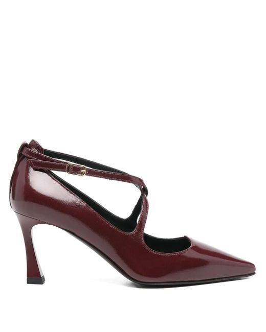 Julie Dee Brown 75Mm Criss-Cross Strap Pumps
