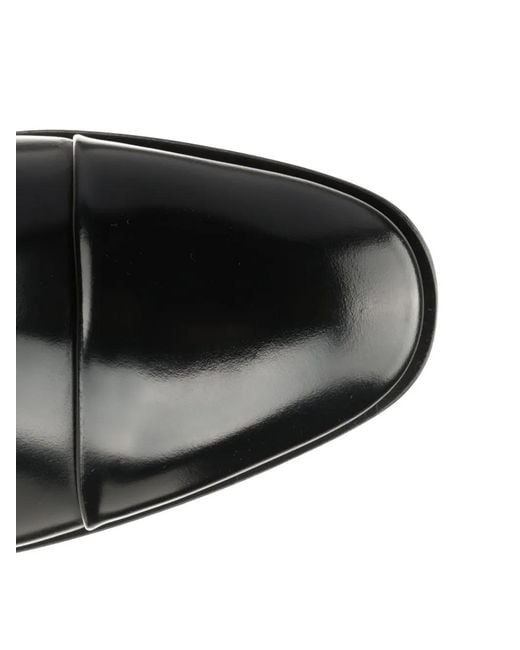 Ferragamo Black Leather Oxford Shoes for men