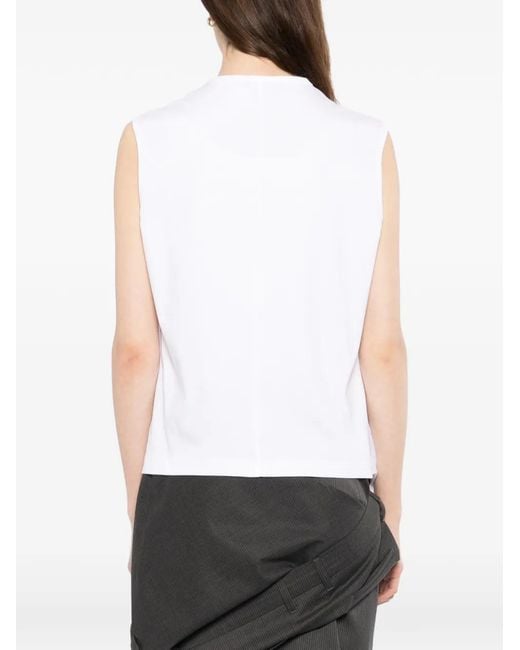 Moohong White Layered Vest