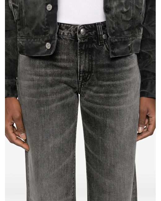 R13 Gray Effie Faded-Effect Jeans