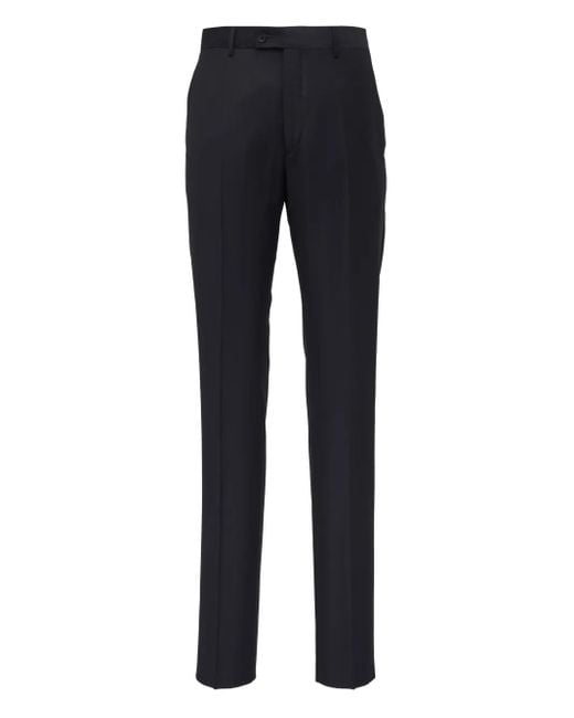 Maurizio Baldassari Blue Stretch-Wool Trousers for men