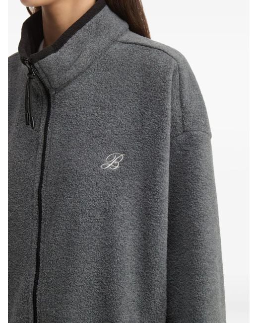 B+ AB Gray Zip-Up Fleece Jacket