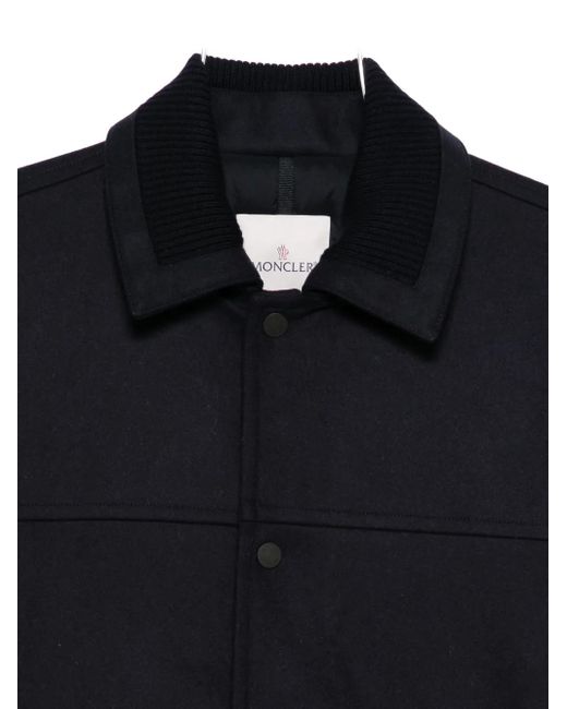 Moncler Black Emilion Ribbed-Collar Jacket for men