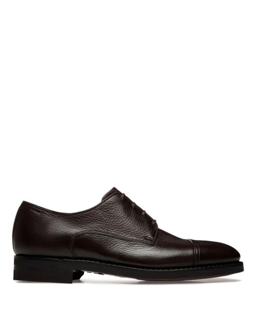 Bally Brown Leather Derby Shoes for men