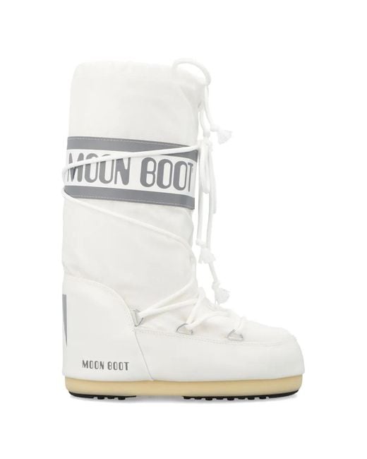 Moon Boot White Icon Schnürstiefel