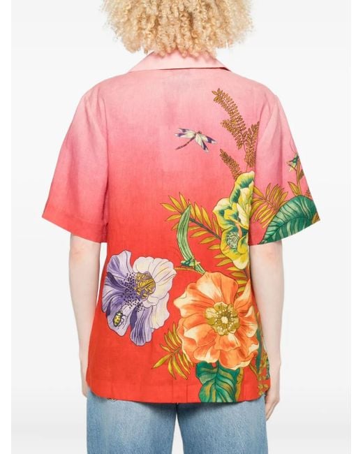 Camicia Inez A Fiori di ALÉMAIS in Pink