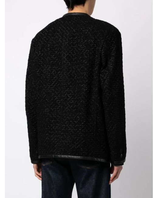 Junya Watanabe Black V-Neck Single-Breasted Jacket for men