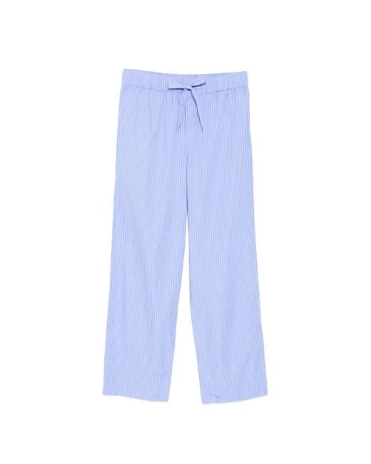 Tekla Blue Poplin Pants for men