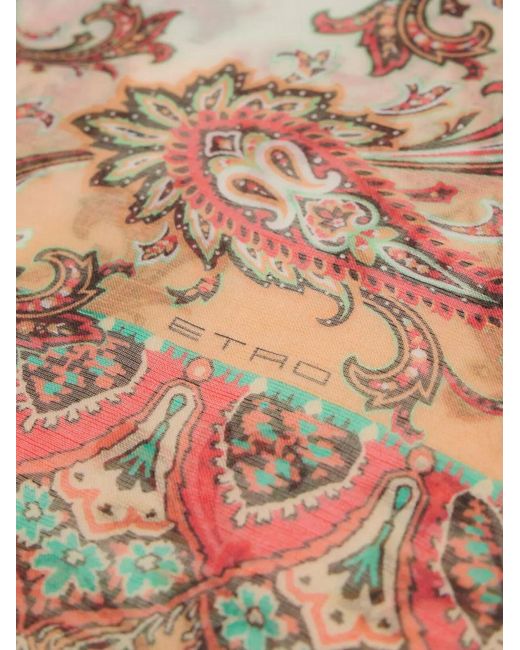 Etro Natural Floral Paisley Scarf for men