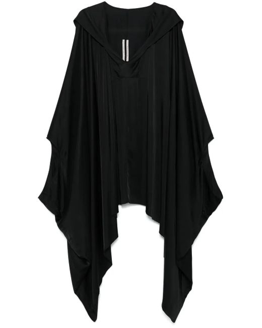Mantella Con Cappuccio di Rick Owens in Black