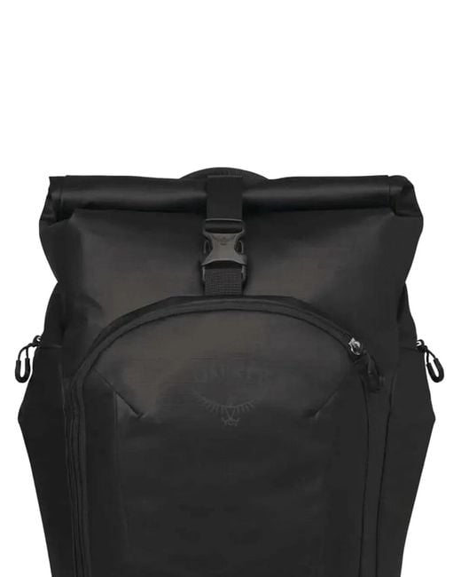 Osprey Black Roll-Top Backpack for men