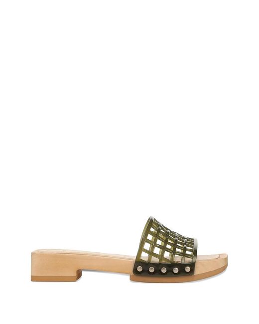 Vince Metallic Barbara Jelly Slide Sandals