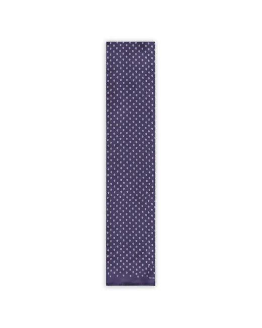 Tom Ford Purple Paisley Logo Scarf for men