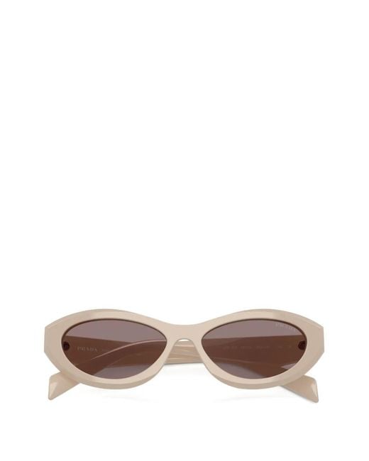 Prada Pink Geometric-Frame Sunglasses