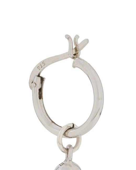 True Rocks White Pill Hoop Earring