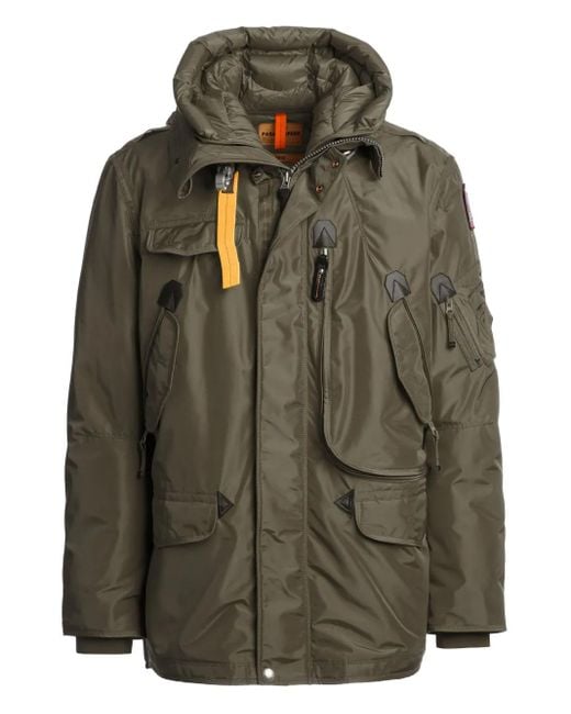 Parajumpers Green Right Hand Hooded Multi-Pocket Jacket for men