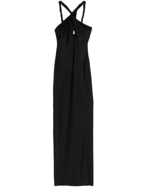 Amen Black Halterneck Maxi Dress