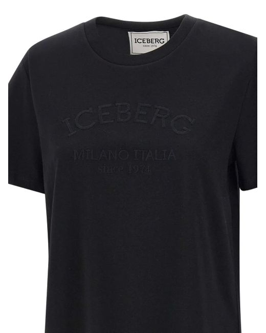 Iceberg Black Embroidered Logo T-Shirt