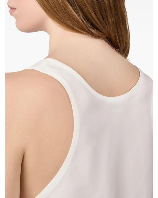 Tod's White Racerback Mini Dress