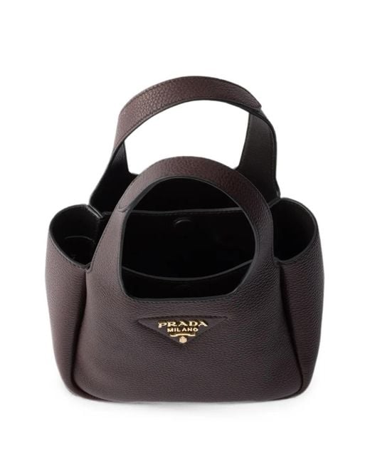 Prada Black Liaison Mini Leather Handbag