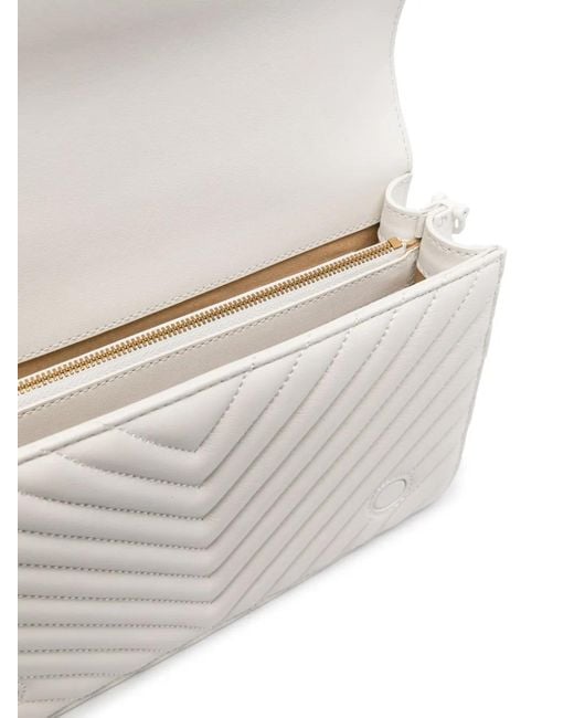 Pinko White Love Click Classic Cross Body Bag