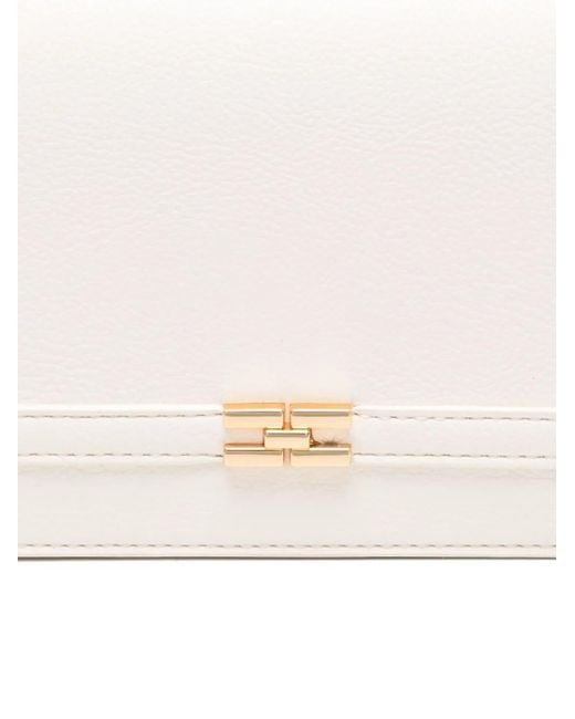 Elisabetta Franchi Clutch Met Logoplakkaat in het Pink