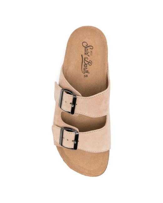 Mc2 Saint Barth Pink Buckle-Fastening Sandals