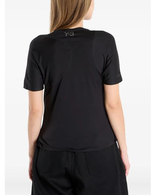 Y-3 Black Logo-Print T-Shirt