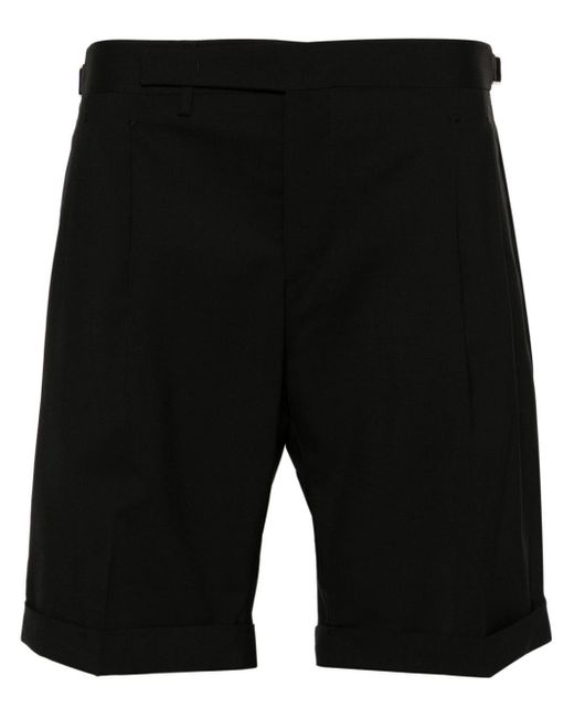 Briglia 1949 Black Tailored Lightweight-wool Shorts for men