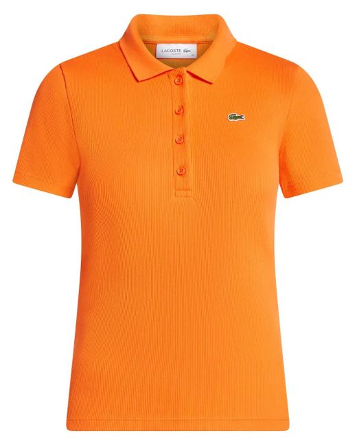 Lacoste リブ ポロシャツ Orange