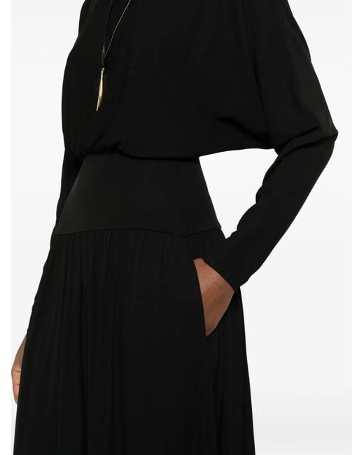 Totême  Black Kleid Mit U-Boot-Ausschnitt