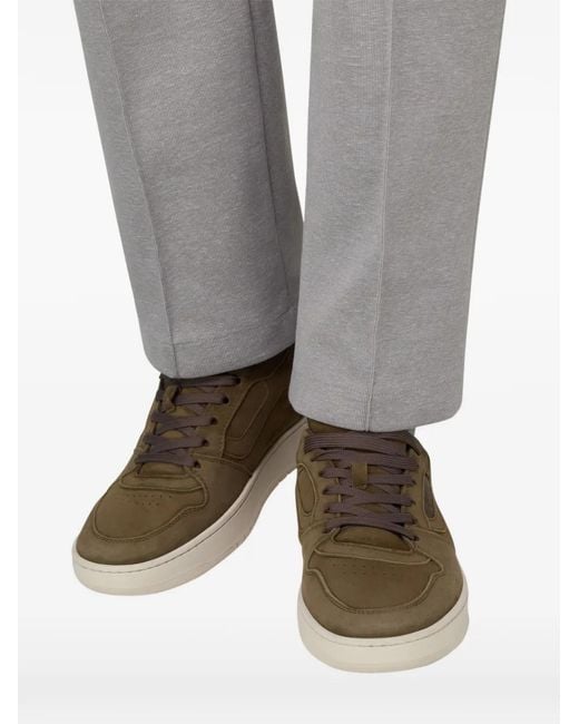 Boggi Brown Logo-Detail Sneakers for men