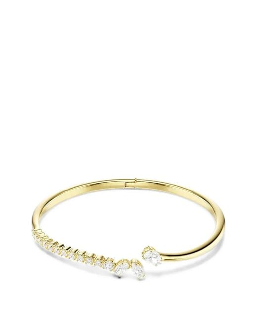 Swarovski Metallic Mesmera Crystal-Embellished Open-Cuff Bracelet