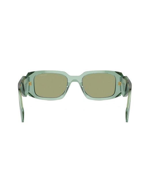 Prada Green Prada Pr 17ws Rectangle Frame Sunglasses