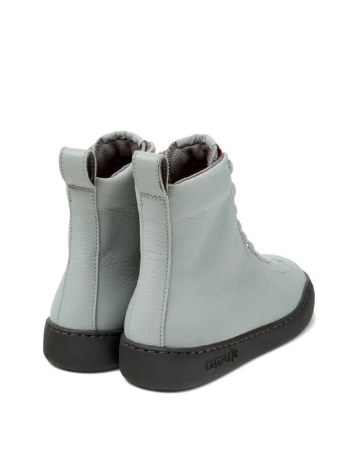 Camper Gray Peu Touring Lace-Up Leather Sneakers