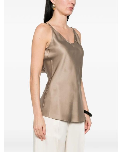 Brunello Cucinelli Natural Silk Top