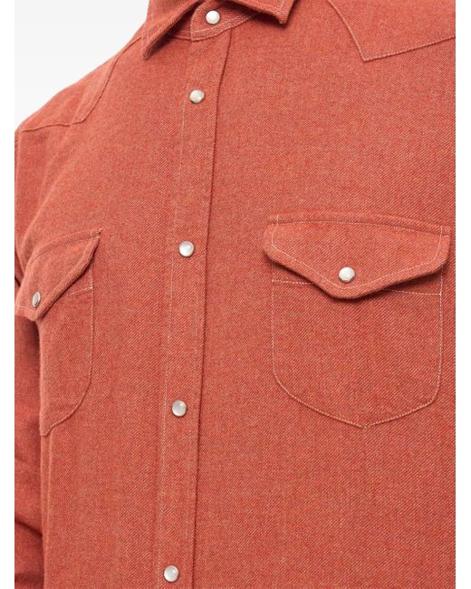 B.D. Baggies Red Button-Chest Pocket Shirt for men