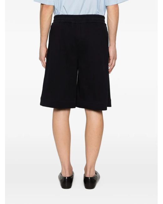 Jil Sander Black Pressed-Crease Elasticated Shorts for men