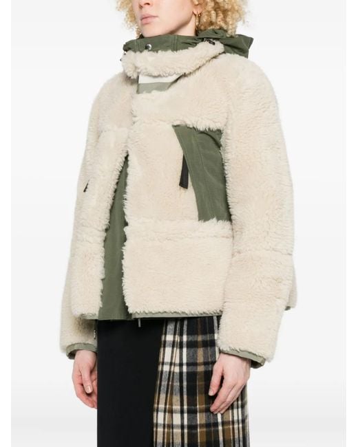 Sacai Natural Hooded Panelled Jacket